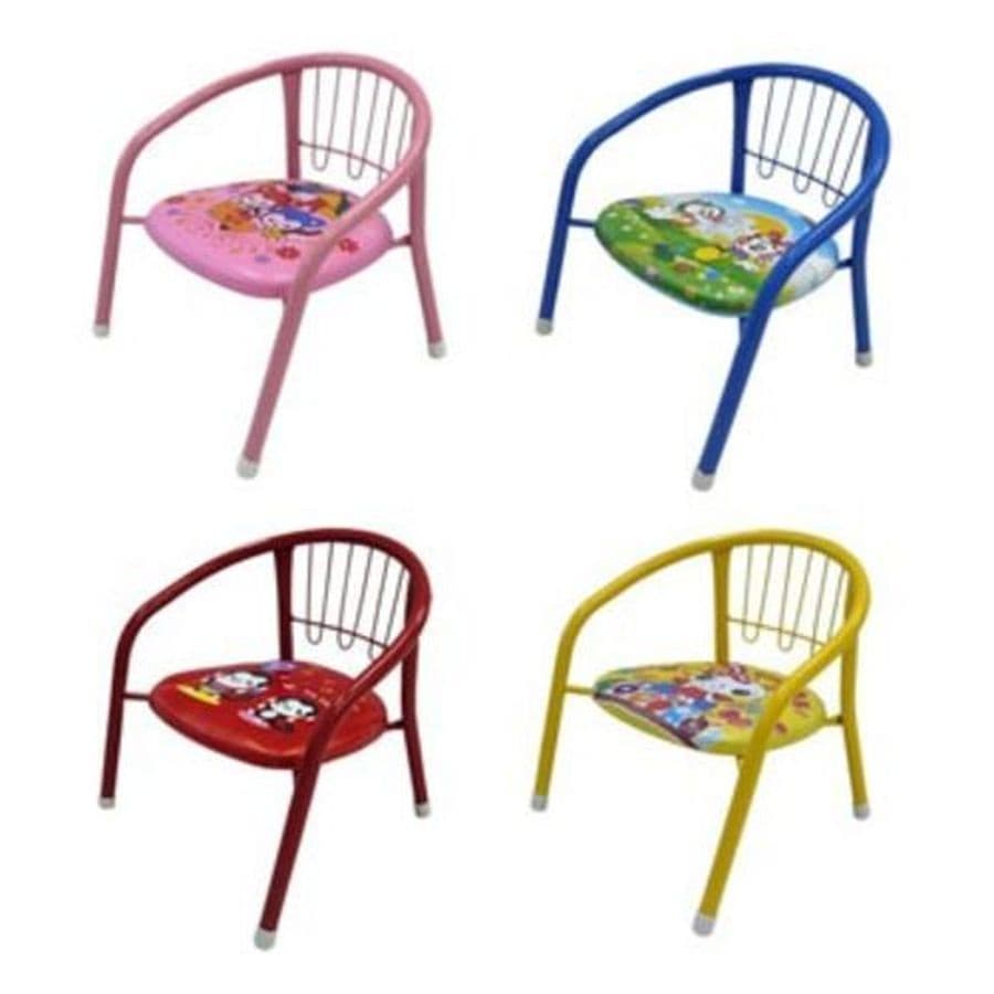 Cadeira Infantil Armação Metal Assento - Cadeirinha Cores Diversas