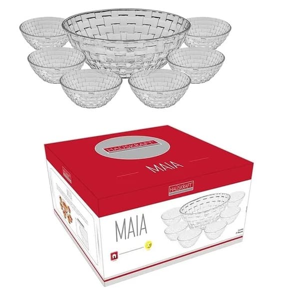 Conjunto de sobremesa vidro 7 peças Maia Hauskraft - LUXO