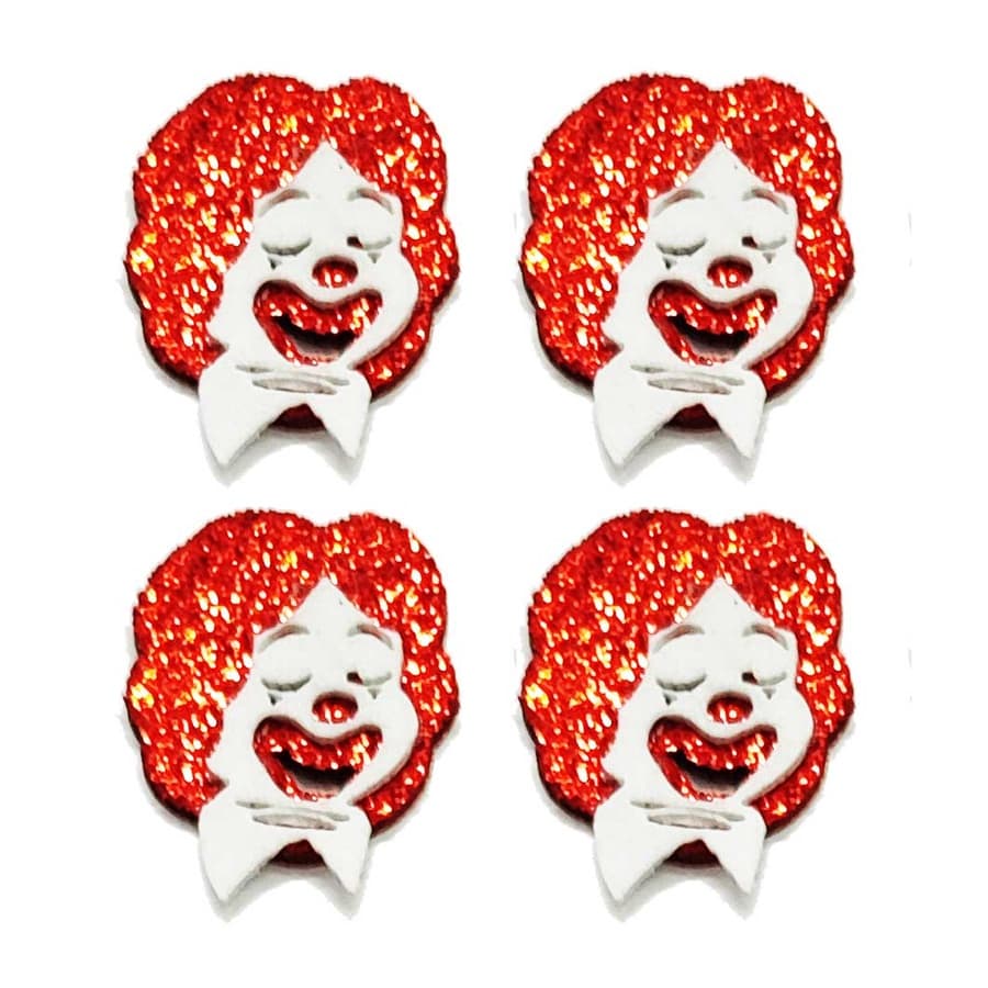 10 Adesivos RONALD MC DONALDS Glitter Pet PetShop Cão e Gato