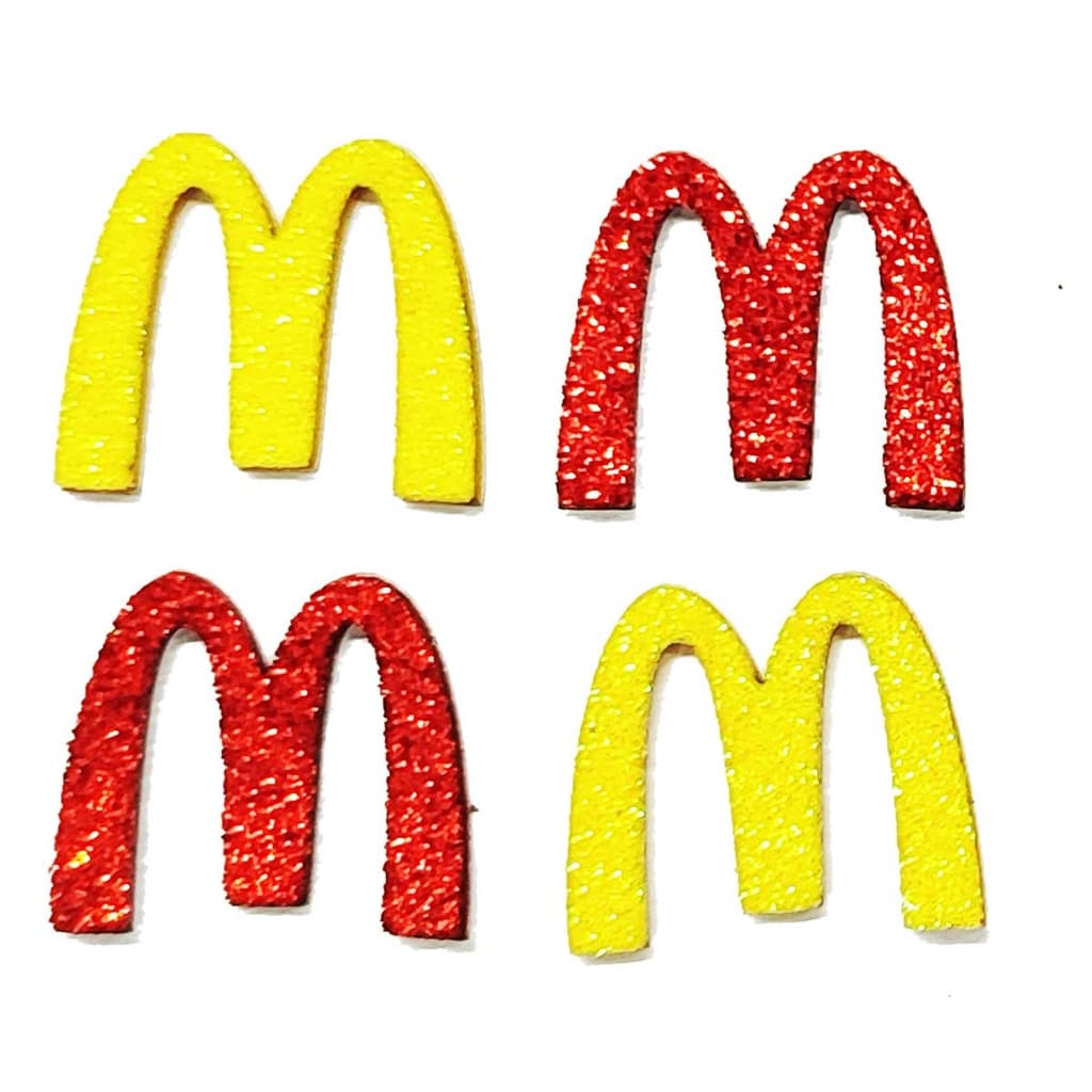 10 Adesivos M do MC DONALDS Glitter Pet PetShop Cão e Gato