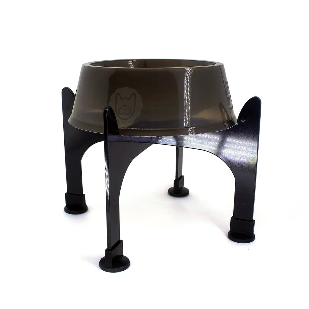 Comedouro 750ml + Suporte Elevado Alto M Preto ergonômico saudável prático