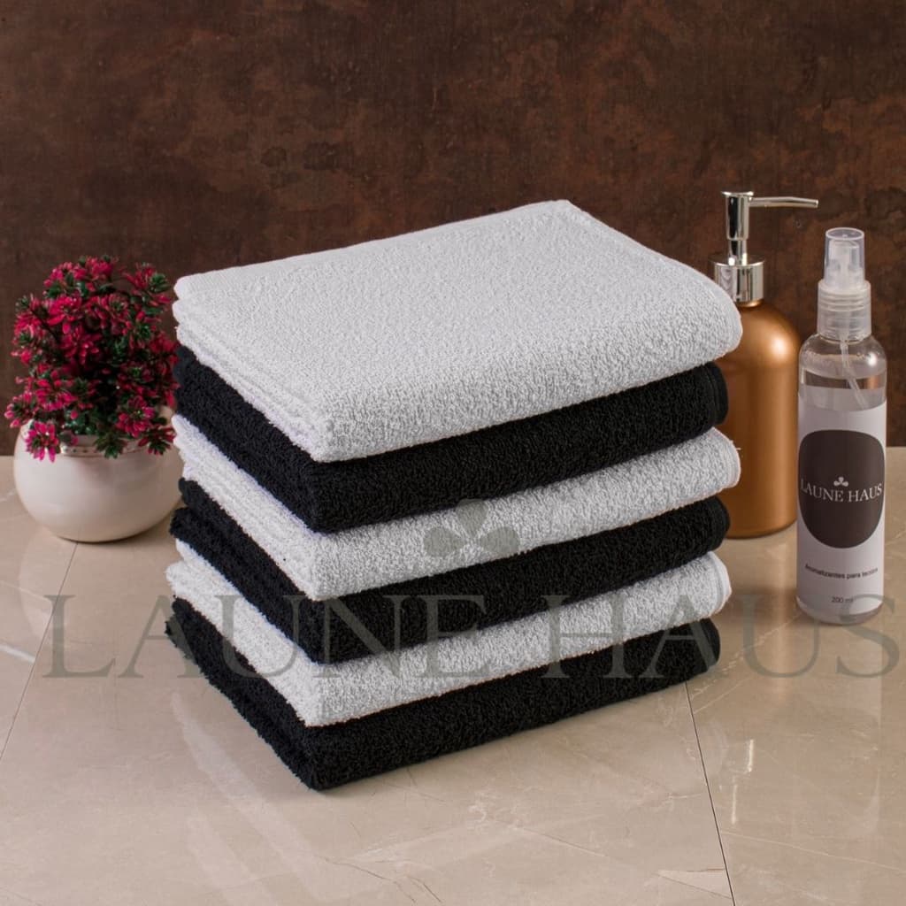 Kit 10 Toalhas de Rosto Grande Felpudas Para Salão 100% Algodão