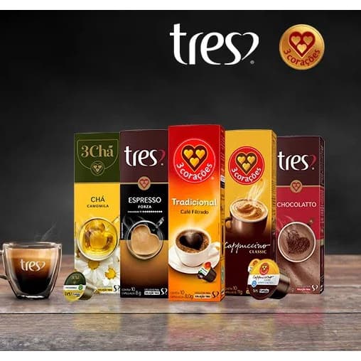 CÁPSULAS CAFÉ 3 CORAÇÕES