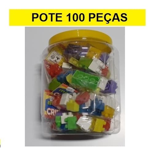 Pote 100  peças Mini Bloco De Montar Brinquedo Criança Didático Infantil Blocos de montar