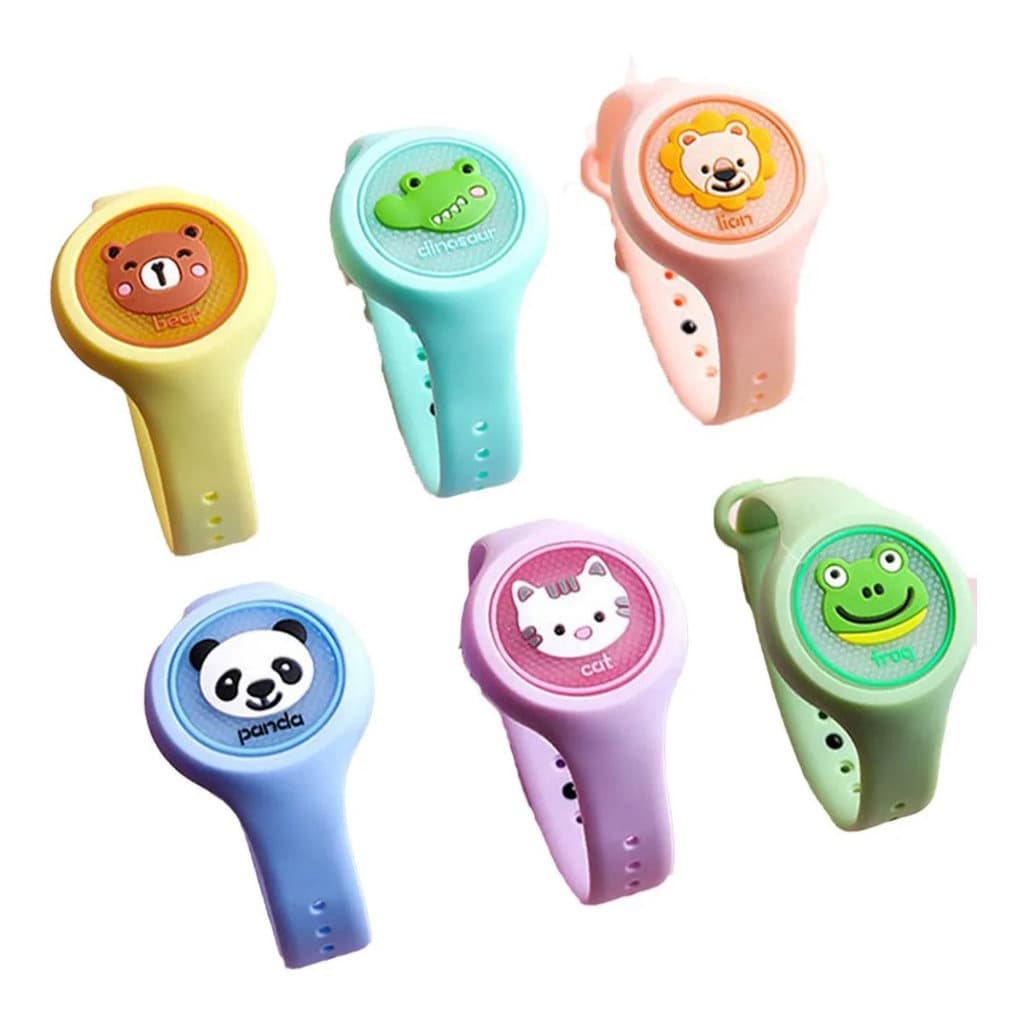 Pulseira Relógio Infantil Repelente de Mosquito Colorido