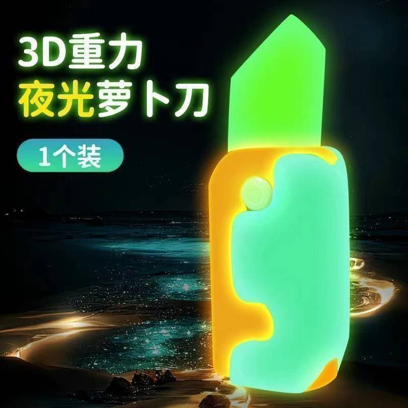 Faca De Cenoura De Descompressão 3D Brinquedo Pequeno Impressão Por Gravidade