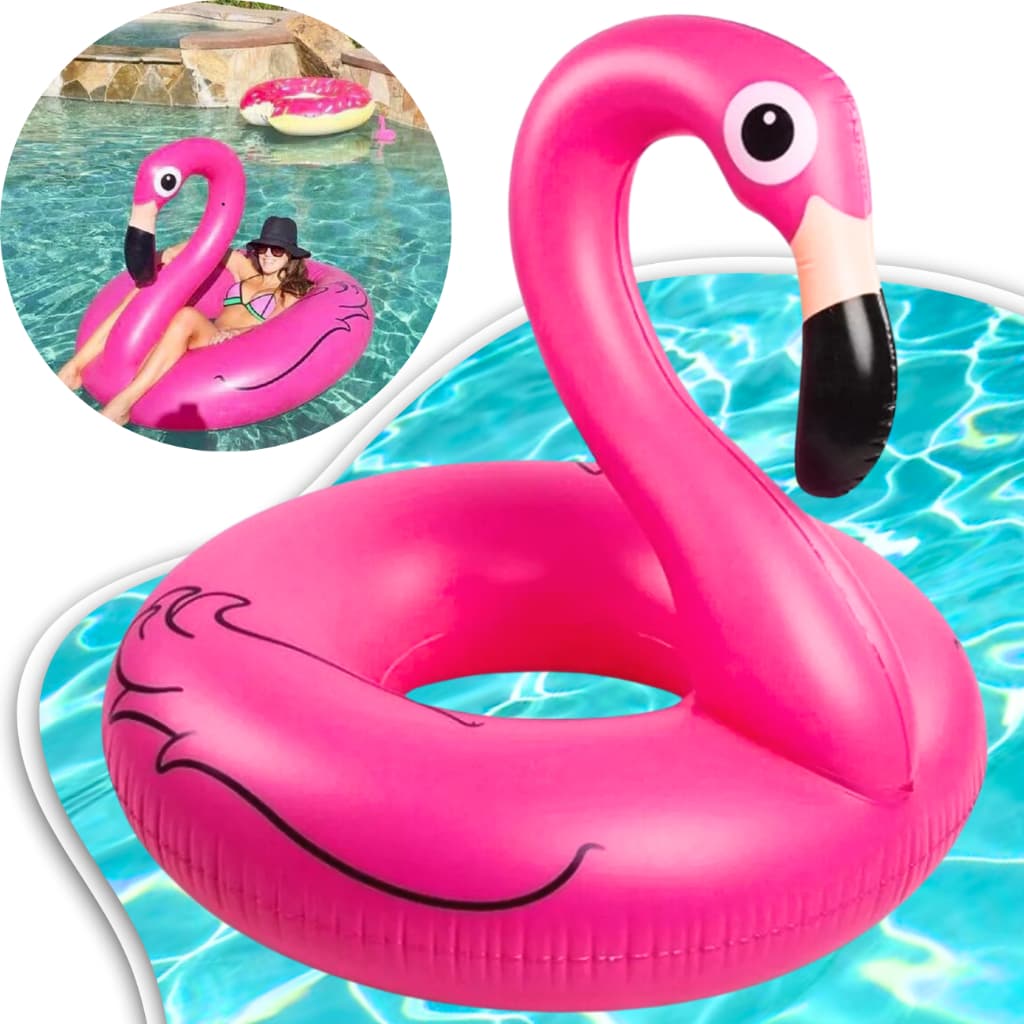 Boia inflável Flamingo Grande 70 90 e 120cm Para Piscina, Praia e Festas - Criança e adulto  até 100kg Super Resistente