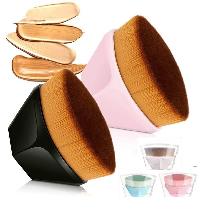 Pincel para Base Corretivo hexagonal Cream Para Maquiagem Rápida Facial