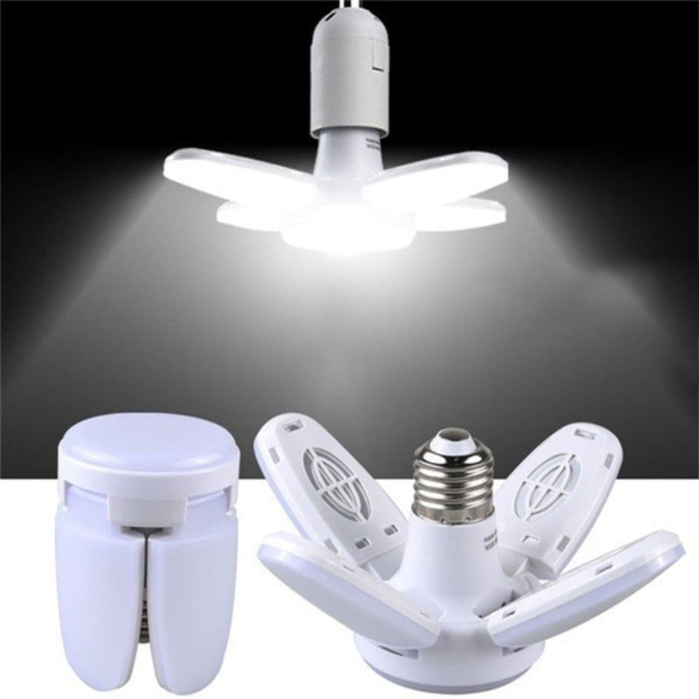 Lâmpada LED Dobrável E27 28W Bivolt Branco frio ou quente Hastes Ajustáveis (Ajuste de Ângulo)
