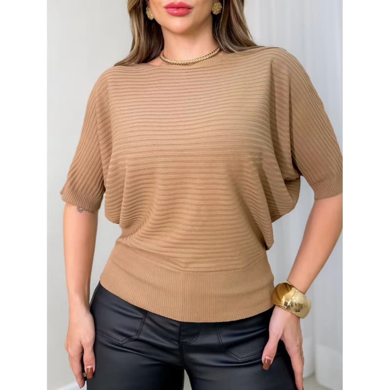 BLUSA de manga de morcego  modal  moda  feminino verão