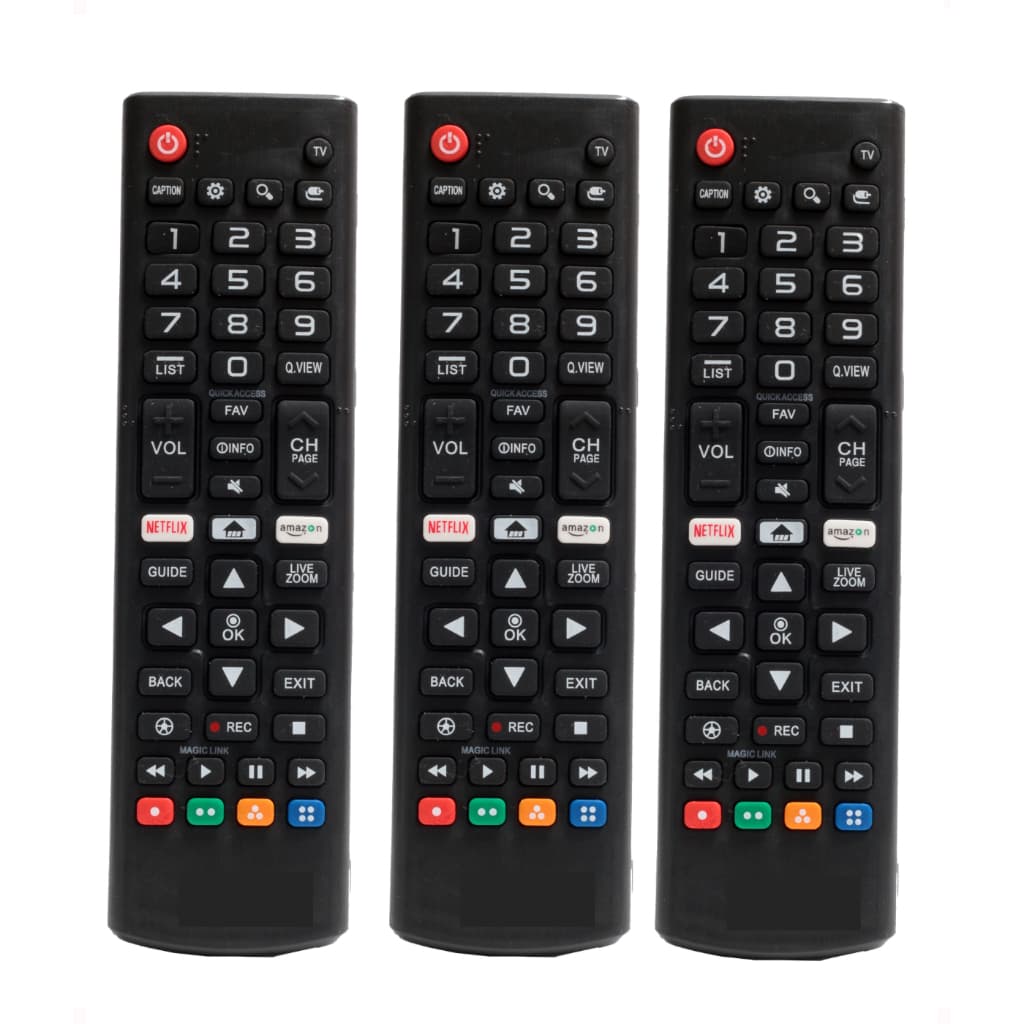 Kit com 3 Controles LG Universal Netflix, Amazon, 4K, led, antigas