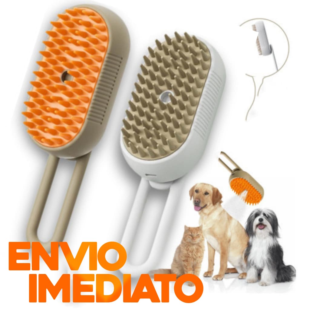 Super Escova A Vapor Para Gatos e Cães 3 Em 1 Escovas Elétricas De Pêlos Pentes De Massagem Animais De Estimação