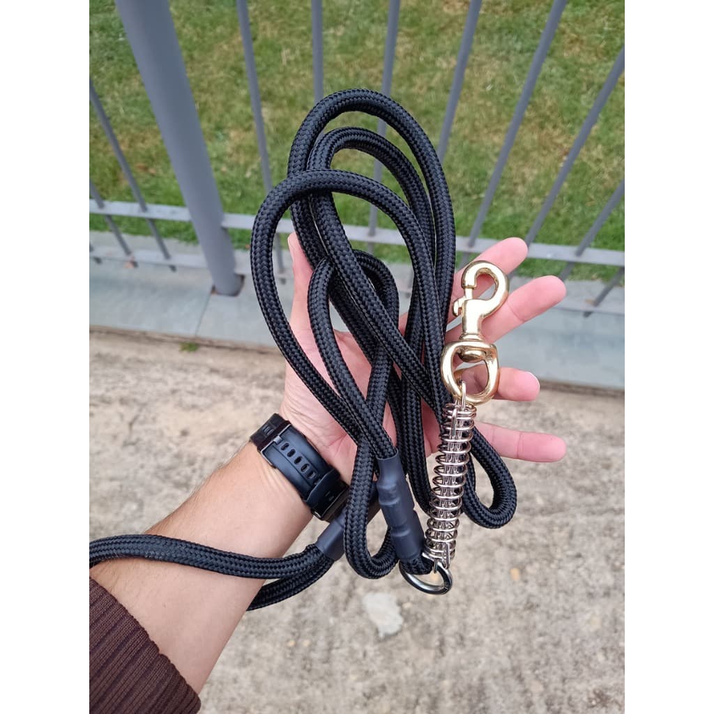 Guia Para Cachoro De Grande Porte Com Amortecedor Corda de 10mm Poli 1,5 Metros