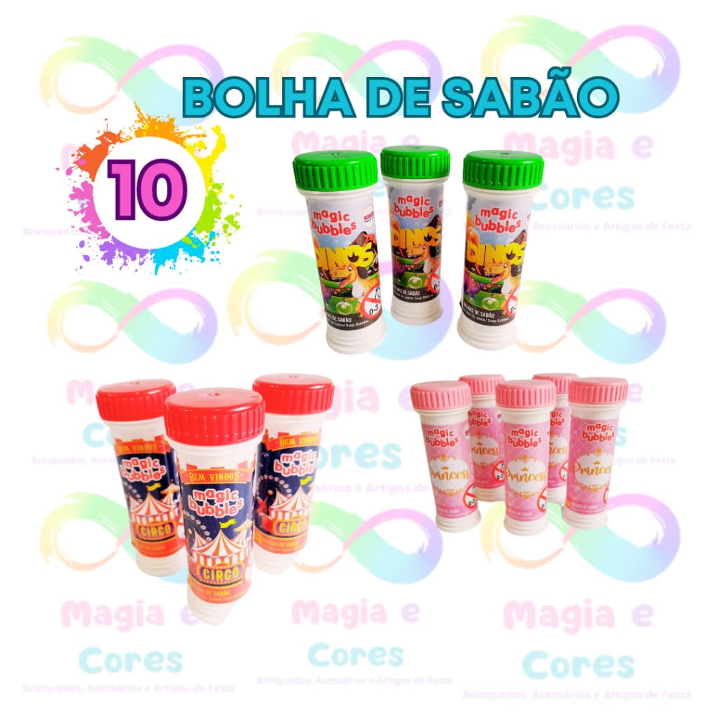 10 Bolha Sabão ( Brinquedo).