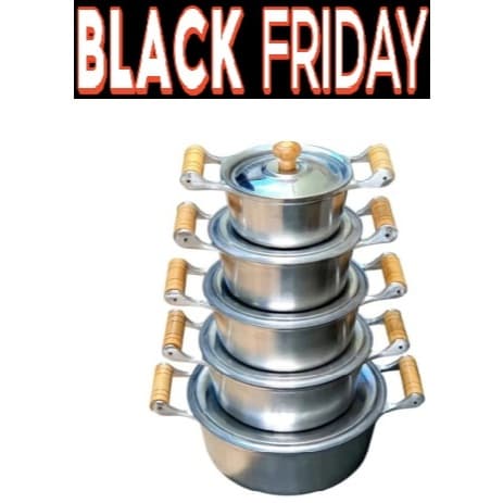 Panela ou Jogos de Alumínio Batido com Kit, 1,2 3, 4 ou 5 Peças Fundidas Caçarola Utensílios Domésticos