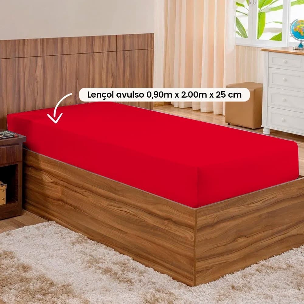 Kit 05 Lençol Solteiro Avulso COM elástico na borda toda