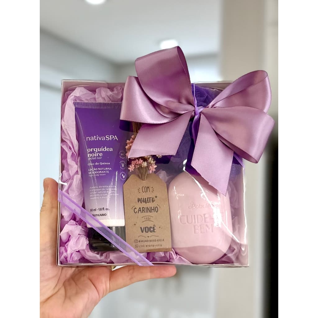 Kit Presente Personalizado Boticário, Eudora, Natura - Dia das Mães, Mulher, Namorada, Natal, Aniversário