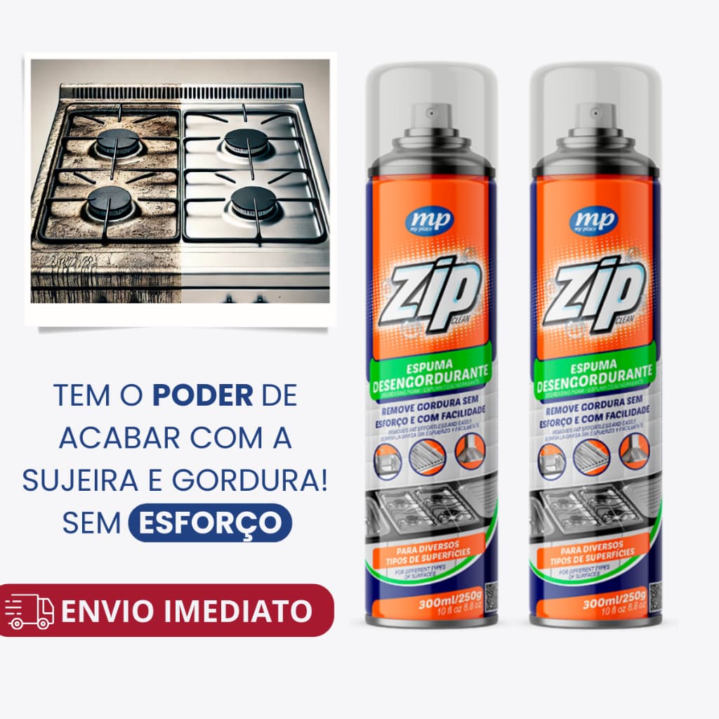 Espuma Desengordurante Zip Clean 300ml My Place