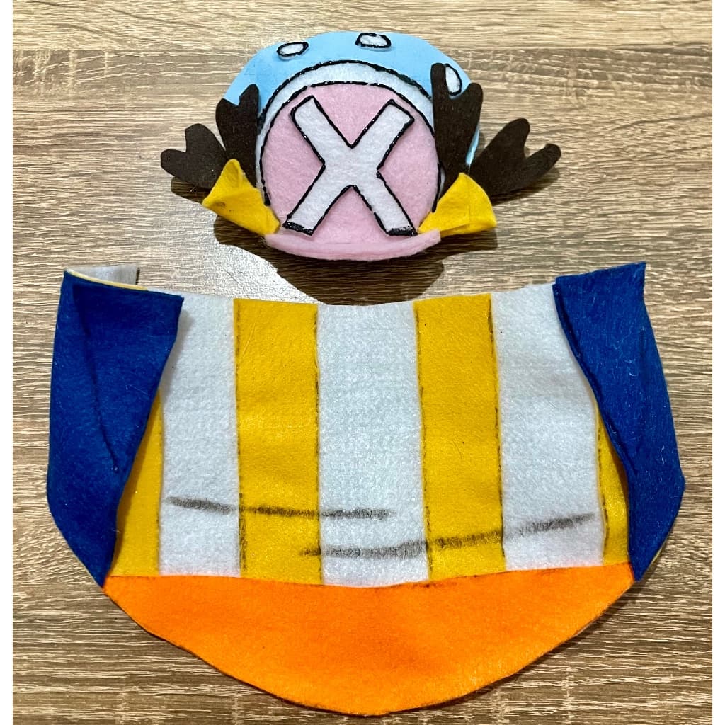 Bandana + acessório para cabeça Tony Tony choperia para cachorro e gato pet fantasia