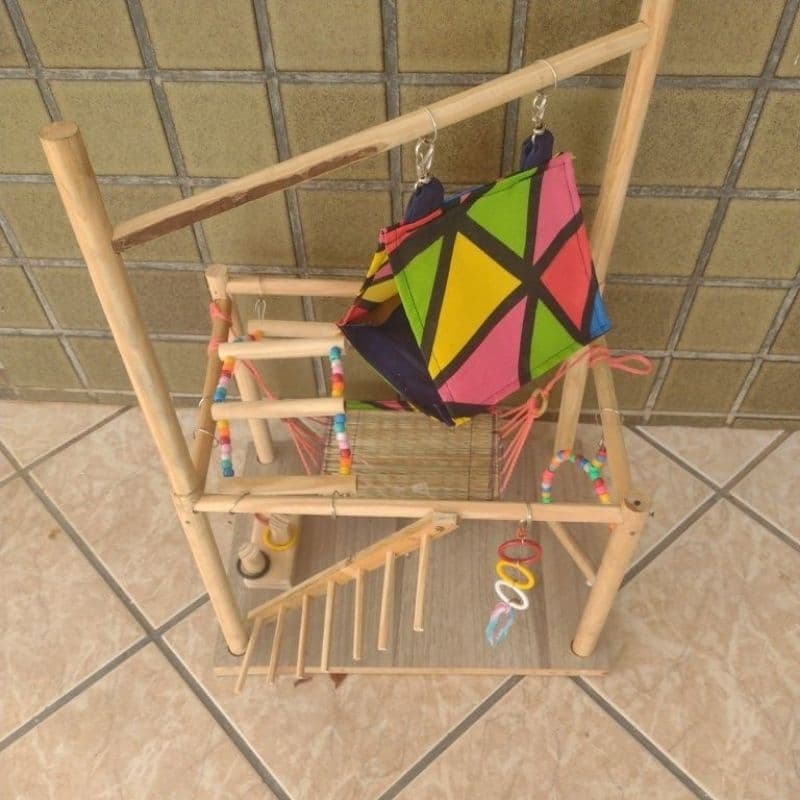 Brinquedo Playground Para Calopsita Periquito Rinq Neck