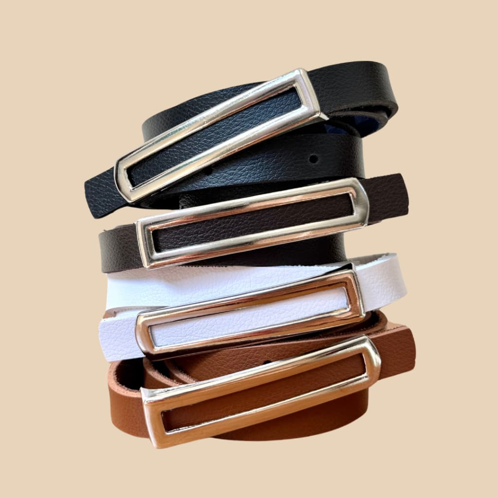 Kit 4 cinto feminino fino da moda