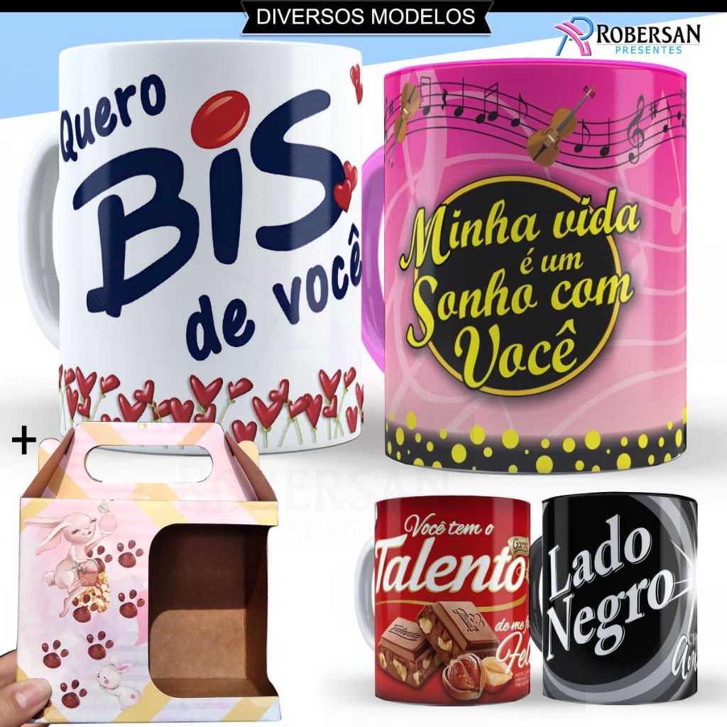 Caneca Páscoa Xicara Porcelana Personalizada Chocolate Coelho Sonho de Valsa Bom Bom de 325ml