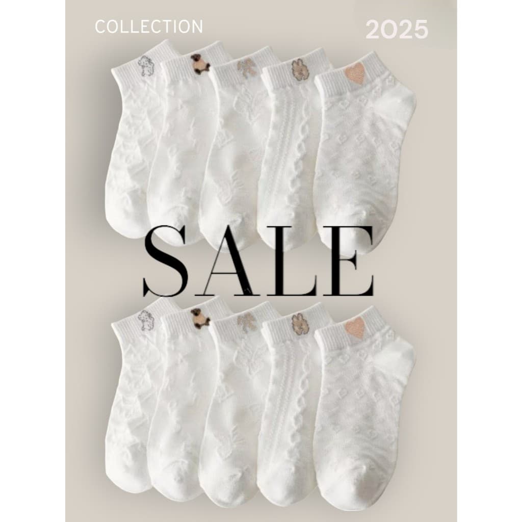 KIT DE MEIA FEMININA BRANCA FOFO COM TEXTURA ALGODAO POLIESTER 35-40 IDEAL PARA PRESENTE E USO