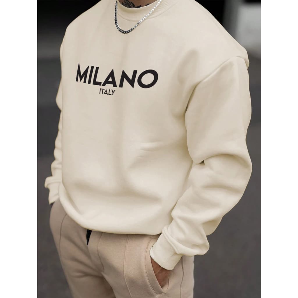 Blusa de Moletom Flanelado Confortável Estampado Gola Redonda Costura Reforçada Envio Imediato