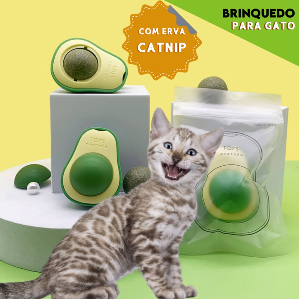 Brinquedo De Abacate Com Catnip Para Gatos - Nosso Lar
