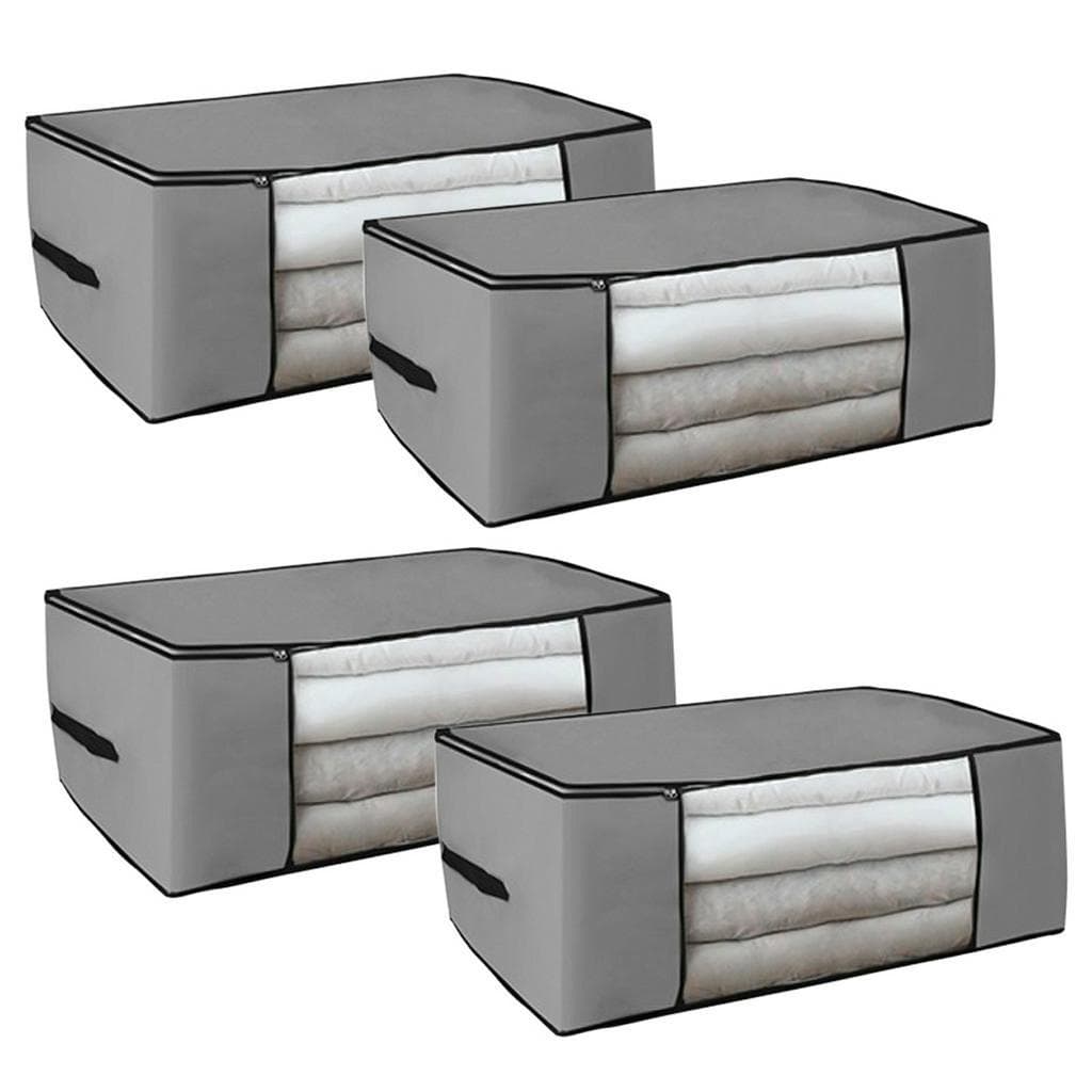 kit Caixa Organizadora de guarda roupa/Edredom/lençol/sapatos/coberta 45x45x20cm - Organizalux