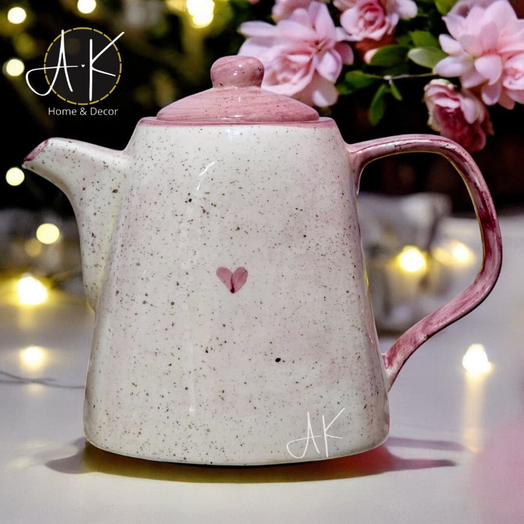 Chaleira Bule de Chá Grande Cerâmica Decoração Diversos Modelos Pintados à Mão 1,2L