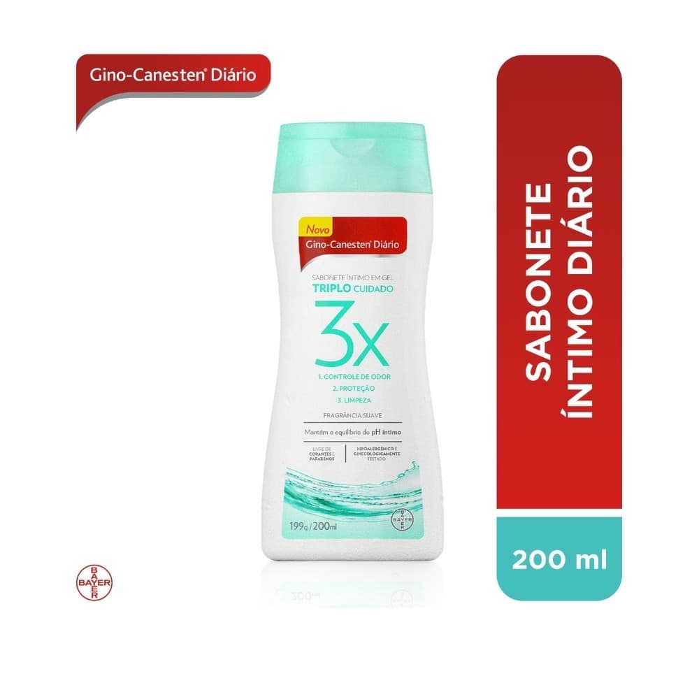 Sabonete Íntimo Gino-Canesten Diário Triplo Cuidado 200ml