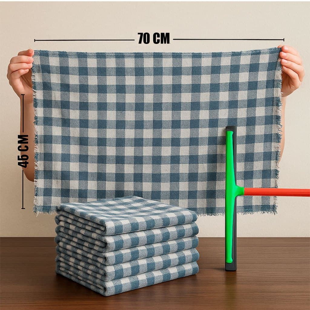 10 Pano de chão xadrez  Extra Grande  pano de limpeza 70x45