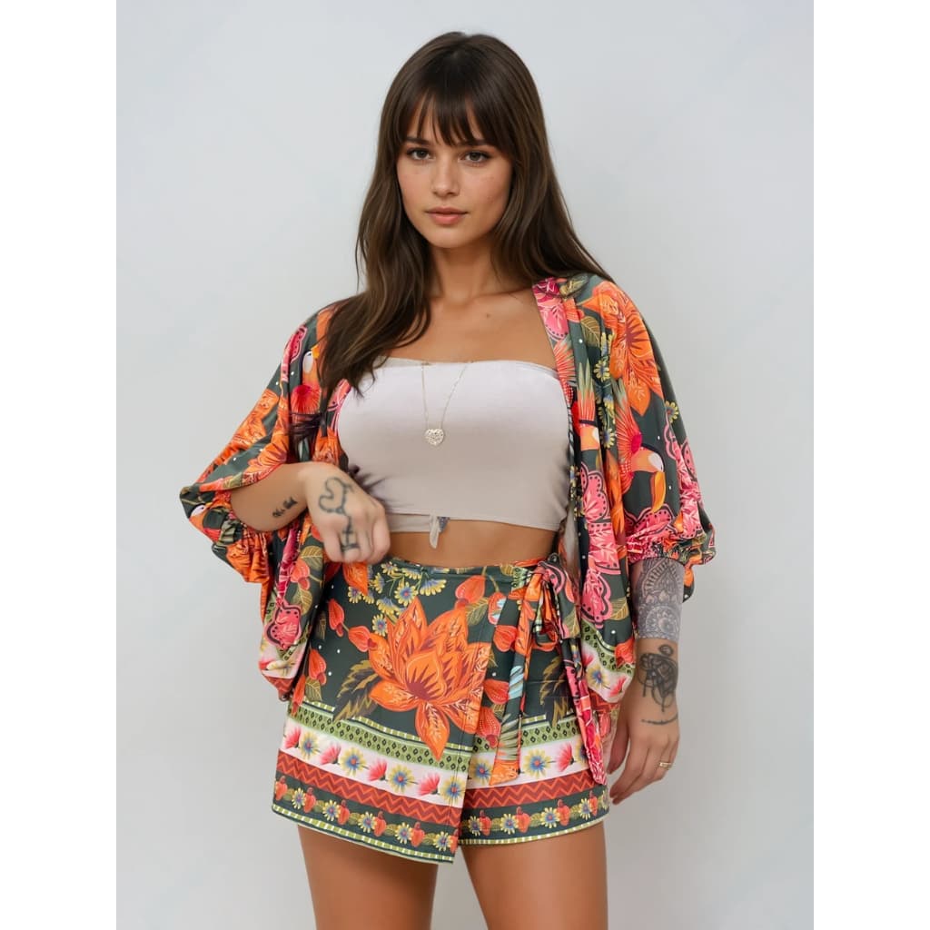 Short Transpassado – Tecido Fluyt - Estilo Farm