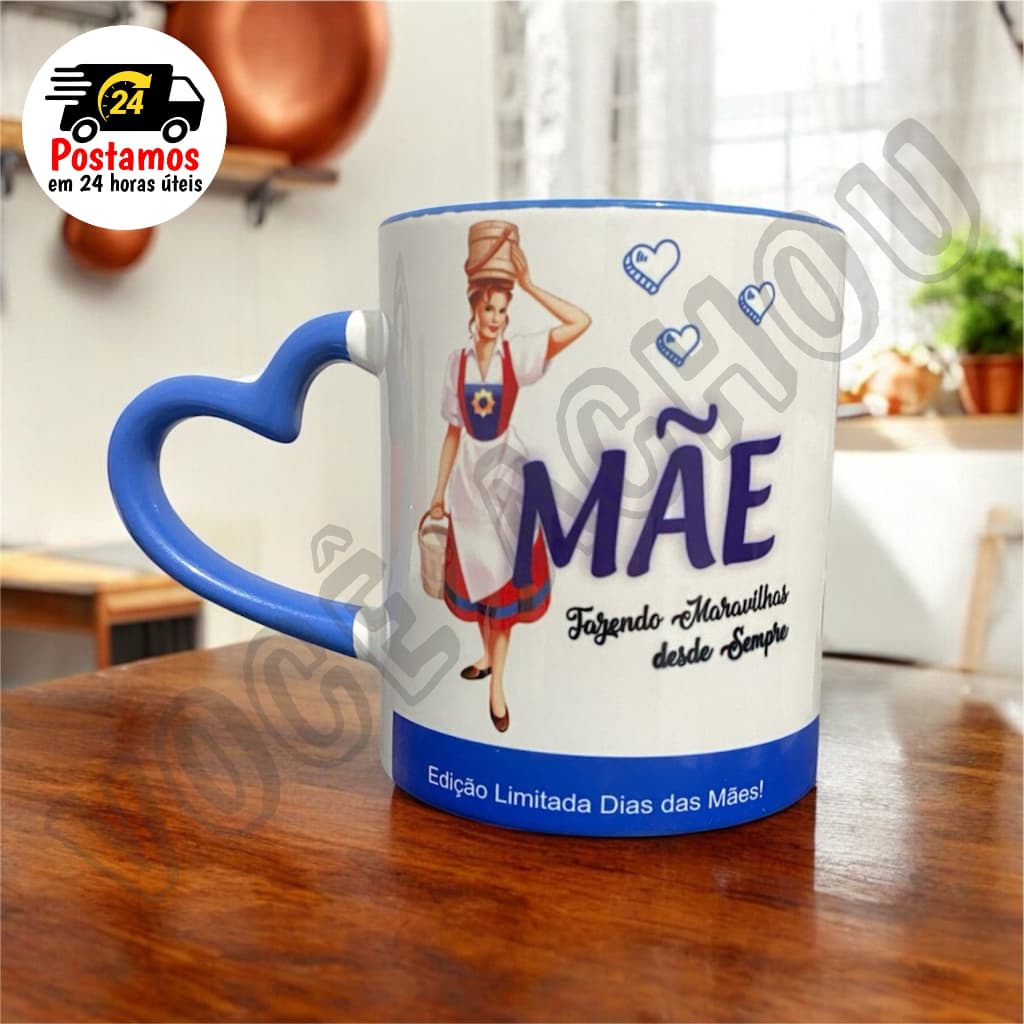 Caneca Dia das Mães Personalizada Mãe Edição Limitada de Porcelana para Presente
