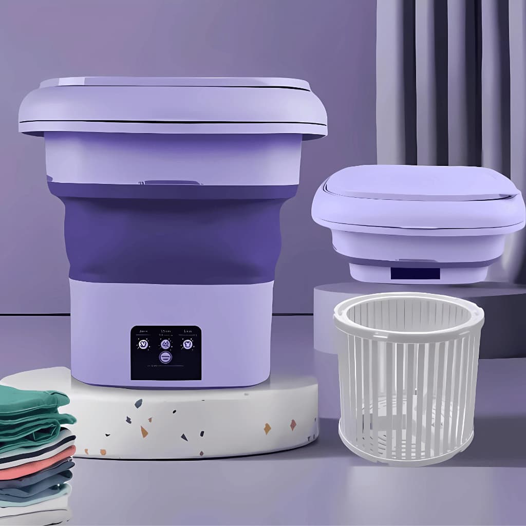 Mini máquina de lavar roupa dobrável portátil moderna