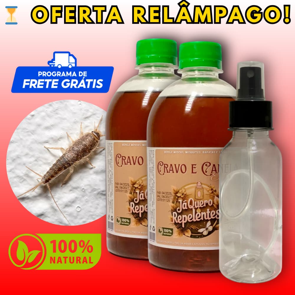 REPELENTE🌟BEBÊ & FAMÍLIA|ÓLEO de Cravo/Canela 2x500ml+SPRAY🌿