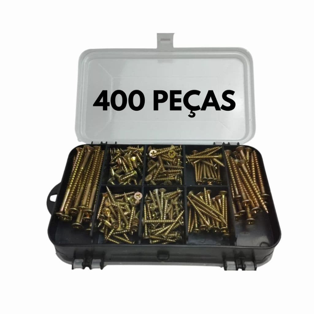 Kit 400 Peças Parafusos e Buchas – Multiuso