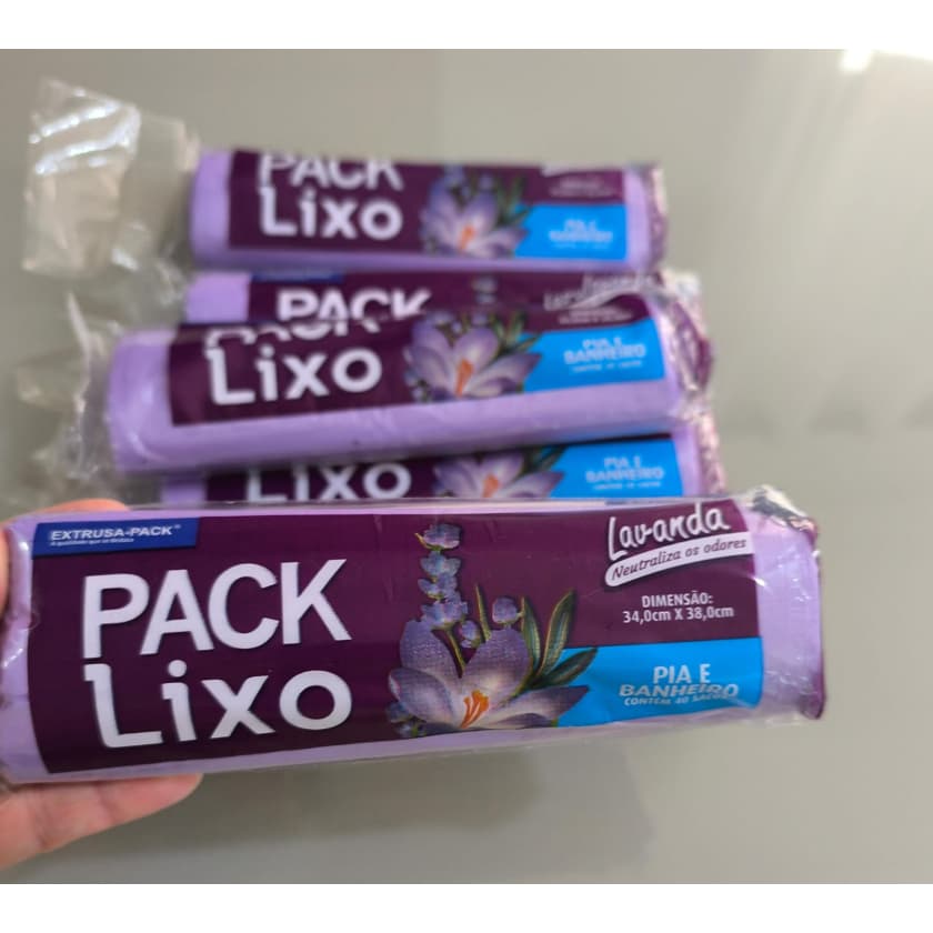 Saco de Lixo Perfumado Lavanda  | Prático e Higiênico para Banheiro e Pia