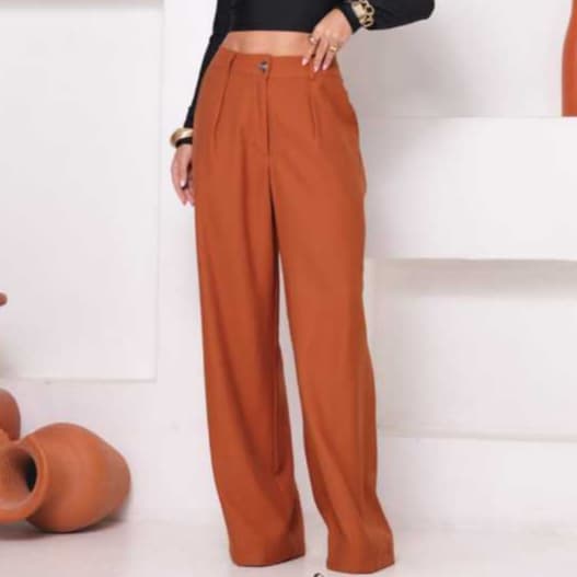 calça pantalona social com pasante tecido sensorial