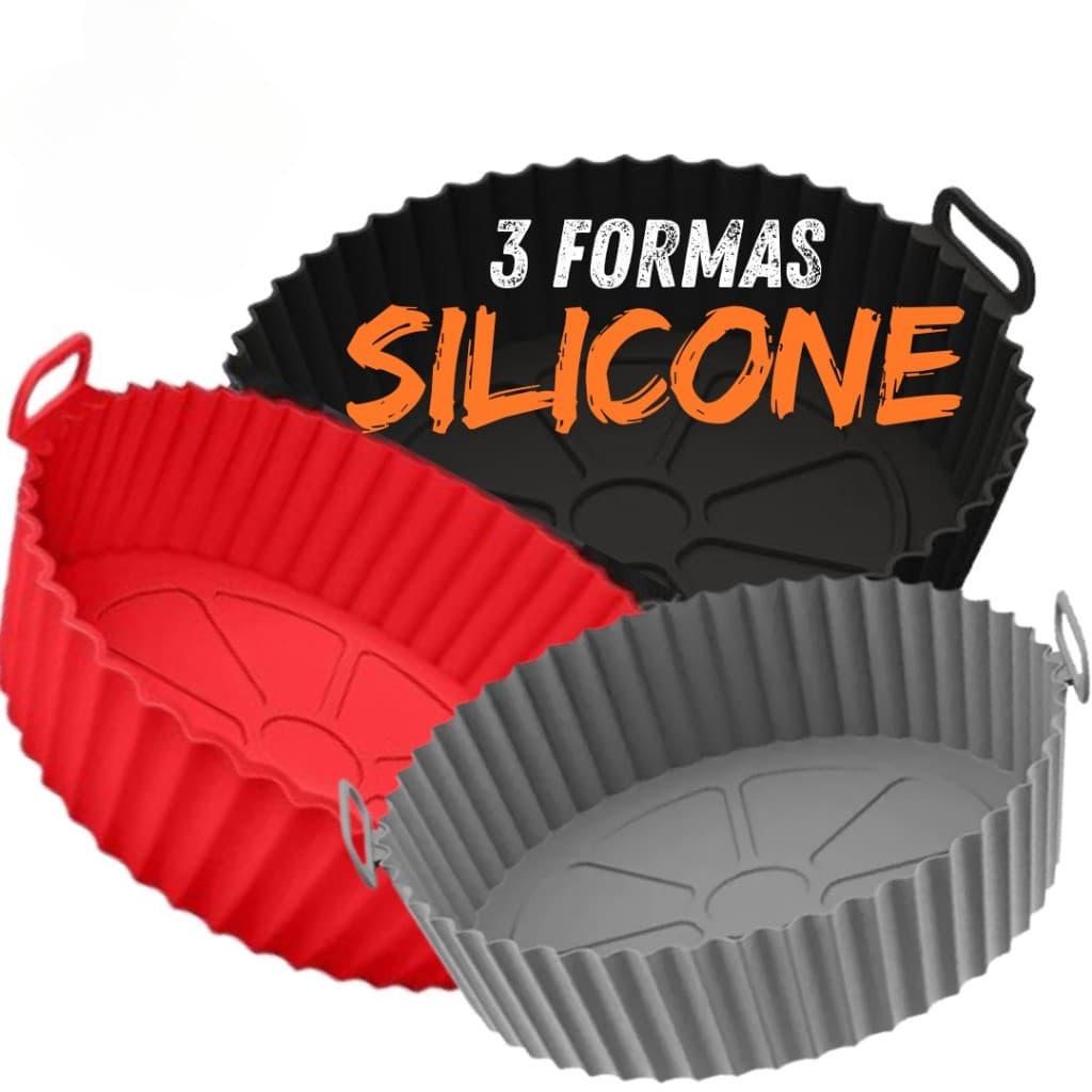 Kit 1/2/3 Formas Silicone Air fryer para sua Cozinha