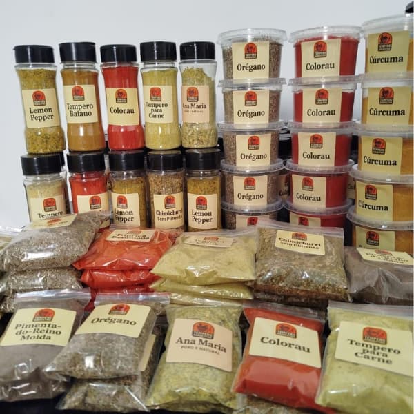 Kit com 20 Temperos e Condimentos Naturais em Sachês Sem conservantes Envio Rápido