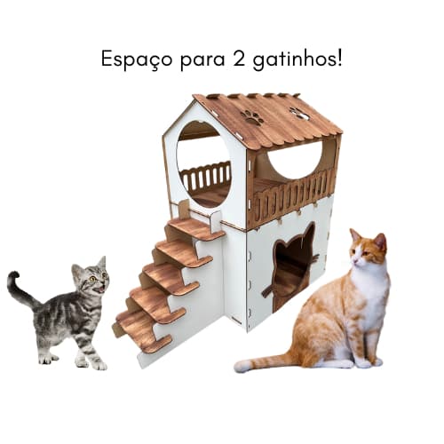 Casinha de Gato/Casa Duplex para Gatos 1 ou 2 gatos! CatHouse - Toca