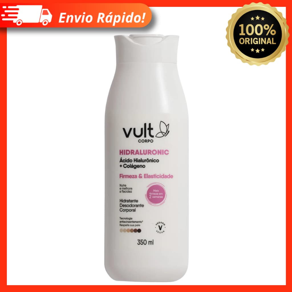 Hidratante Desodorante Corporal Hidraluronic + Colágeno Firmeza & Elasticidade 350ml - Vult