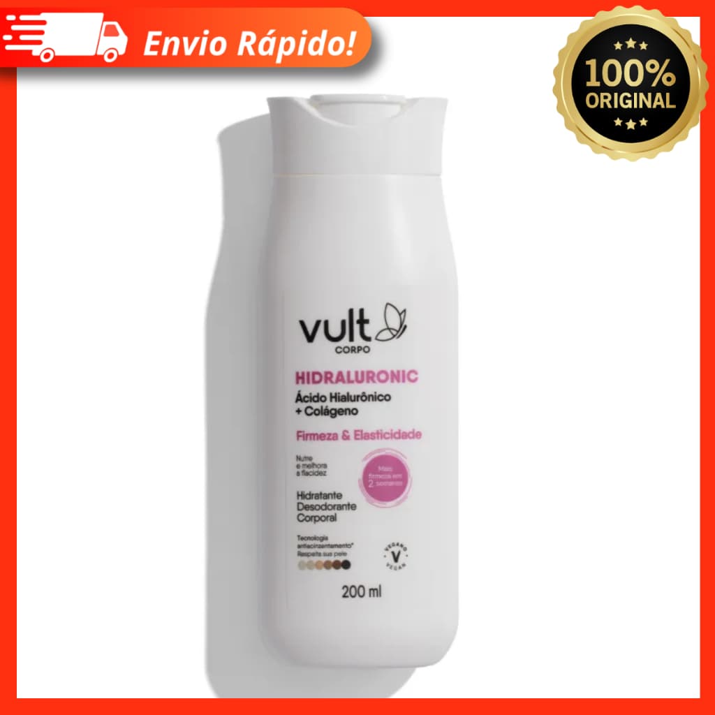 Hidratante Desodorante Corporal Hidraluronic + Colágeno Firmeza & Elasticidade 200ml - Vult