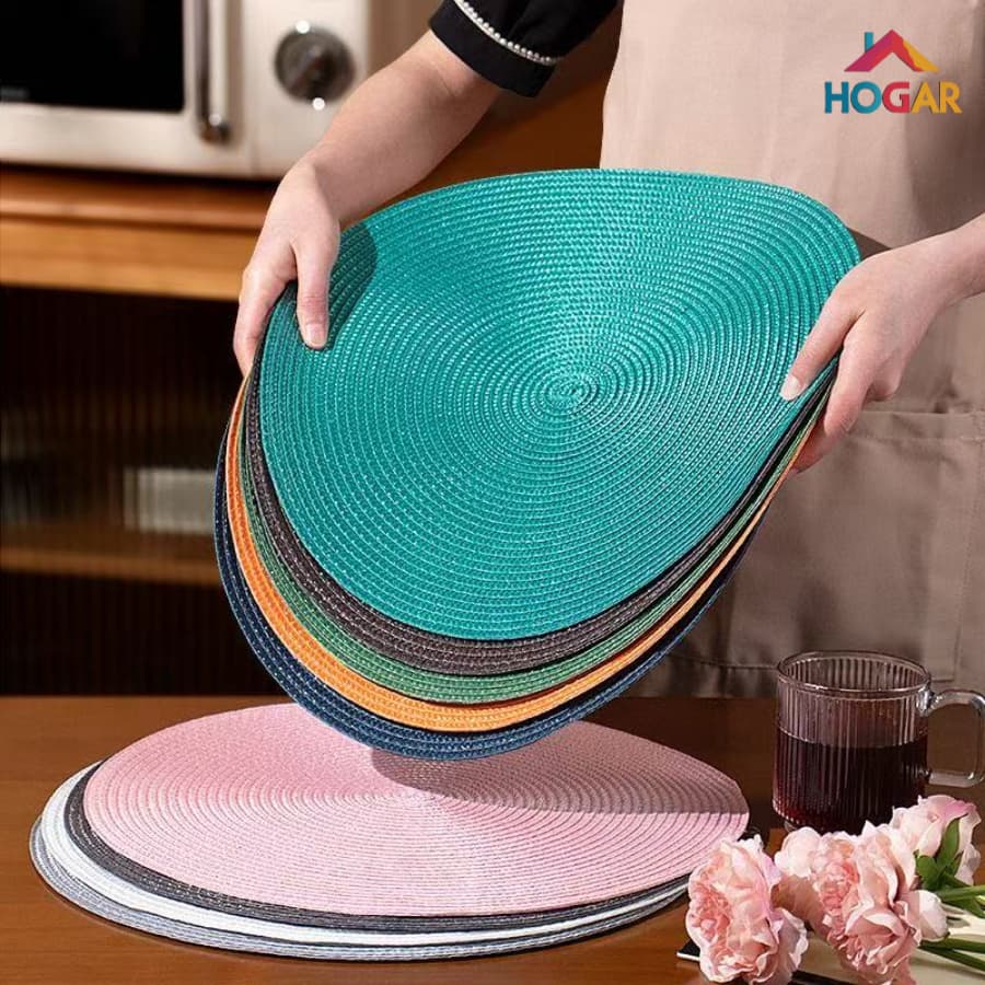 Kit 4/6 Peças Sousplat Redondo Mesa Posta Jantar Chique Jogo Americano Descanso Prato Casamento Festa