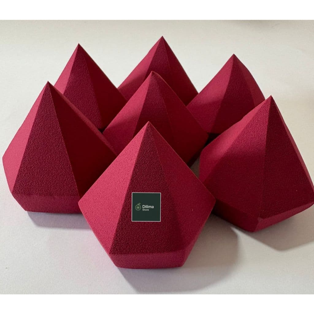 Esponja de Maquiagem Diamante Macia Marsala - Para aplicação de base, corretivo, Creme BB, blush