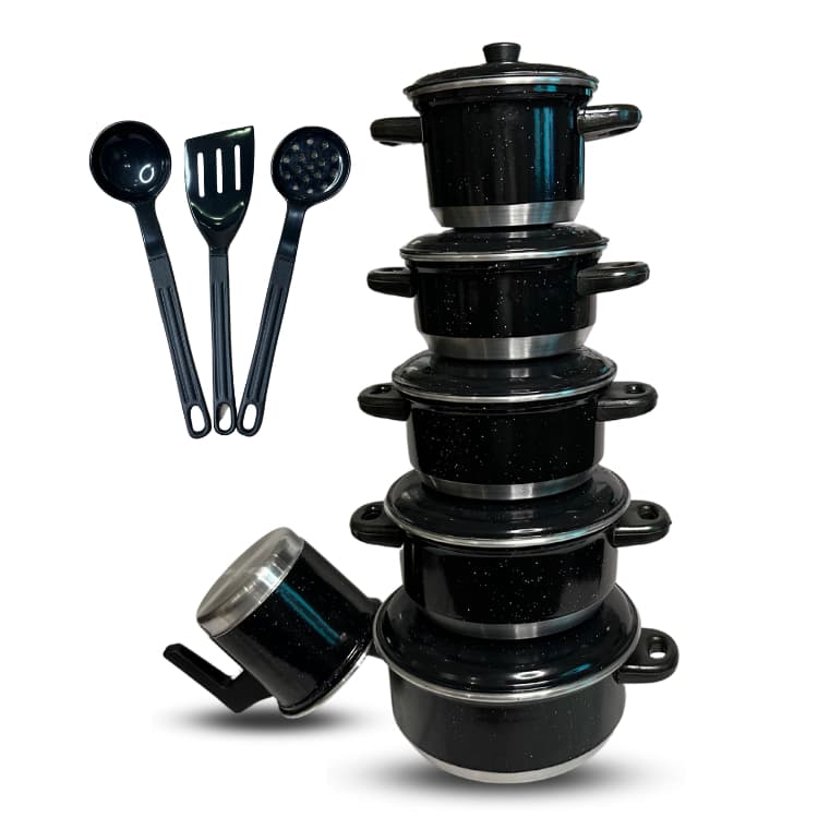 Jogo de 6 Panelas de Alumínio e ganha um brinde