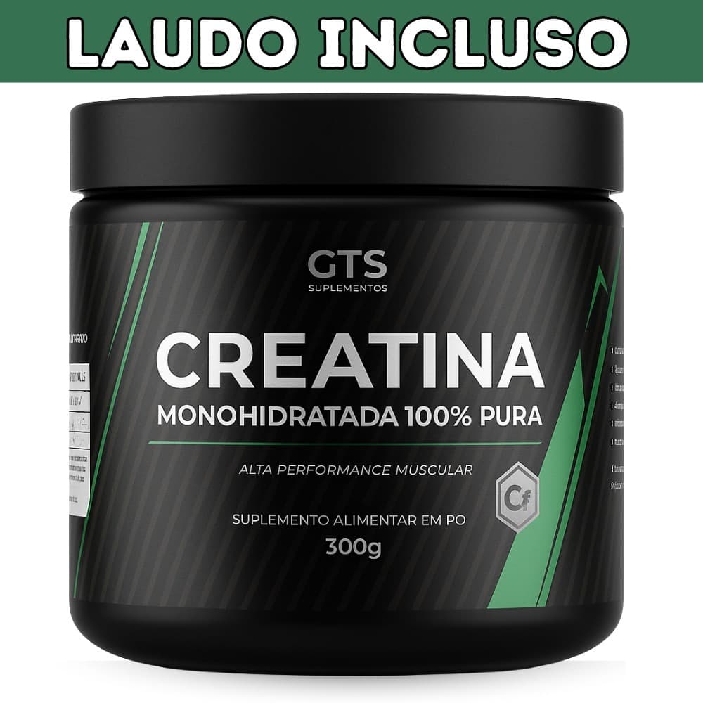 Creatina Monohidratada 100% Pura 300g Alta Performance