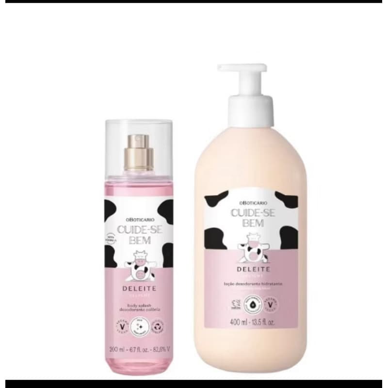 Deleite O Boticário Cuide-se Bem Body Splash 200ml Creme Hidratante 400ml